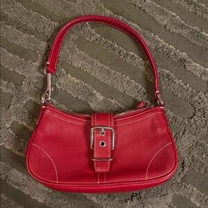 Coach Red Leather mini Hampton Women's Bag. AMAZING CONDITION SUPER CLEAN.